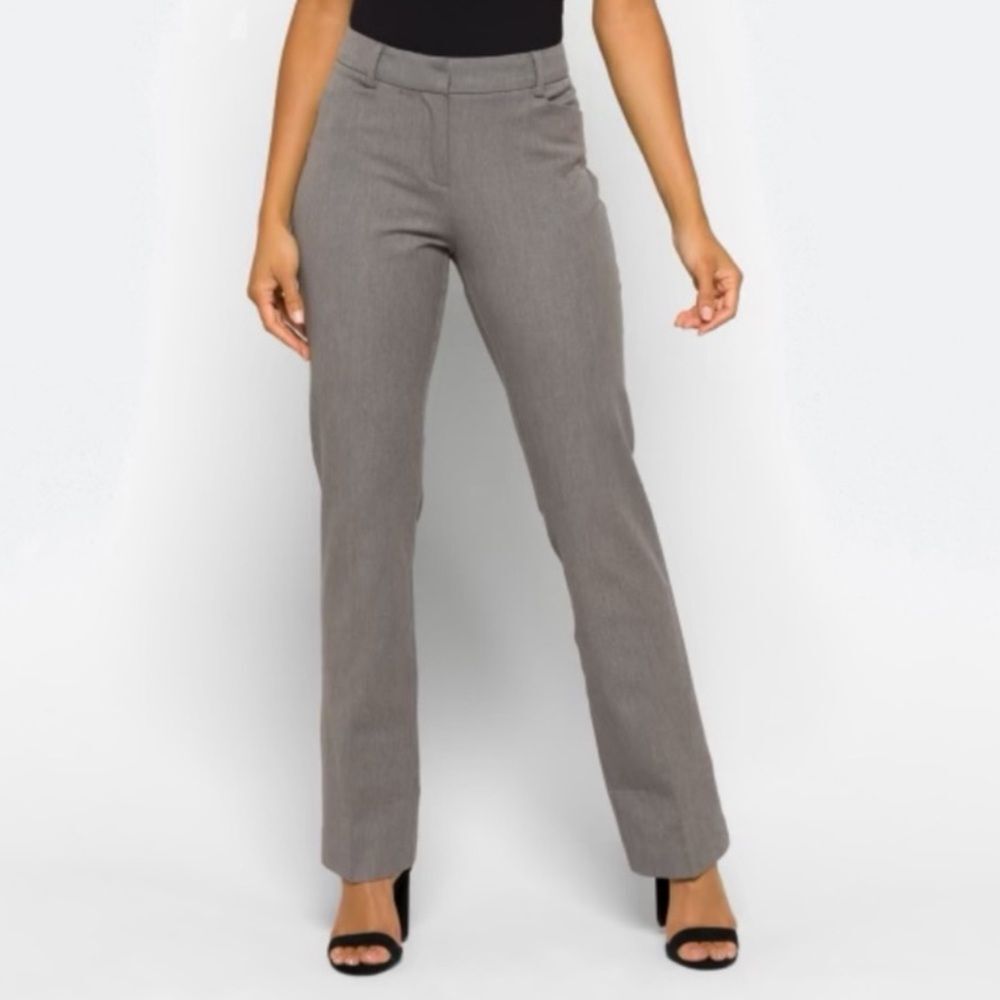 41 HAWTHORN NWT Becca Mid Rise Straight Leg Adjustable Hem Pant Light Gray 4